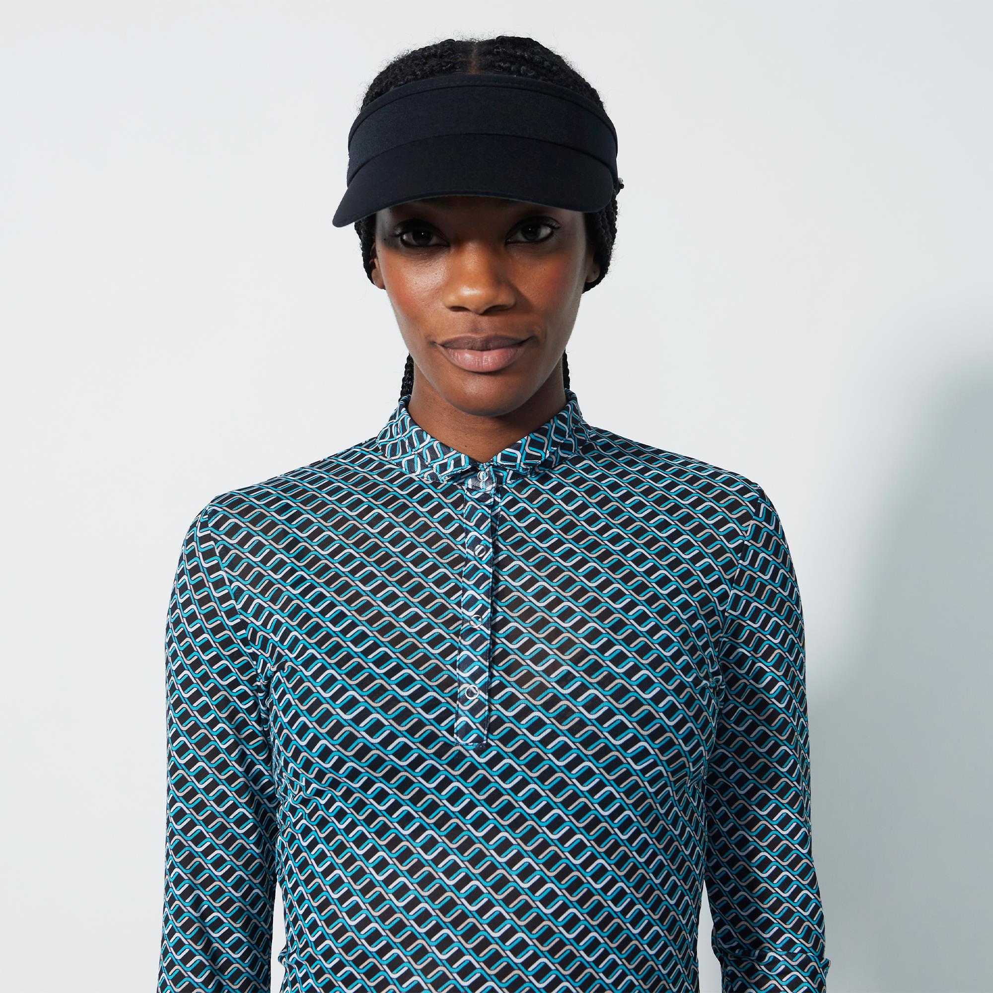 Daily Sports Valente Mesh Ladies 3/4 Sleeve Golf Polo Shirt Geo Tribe